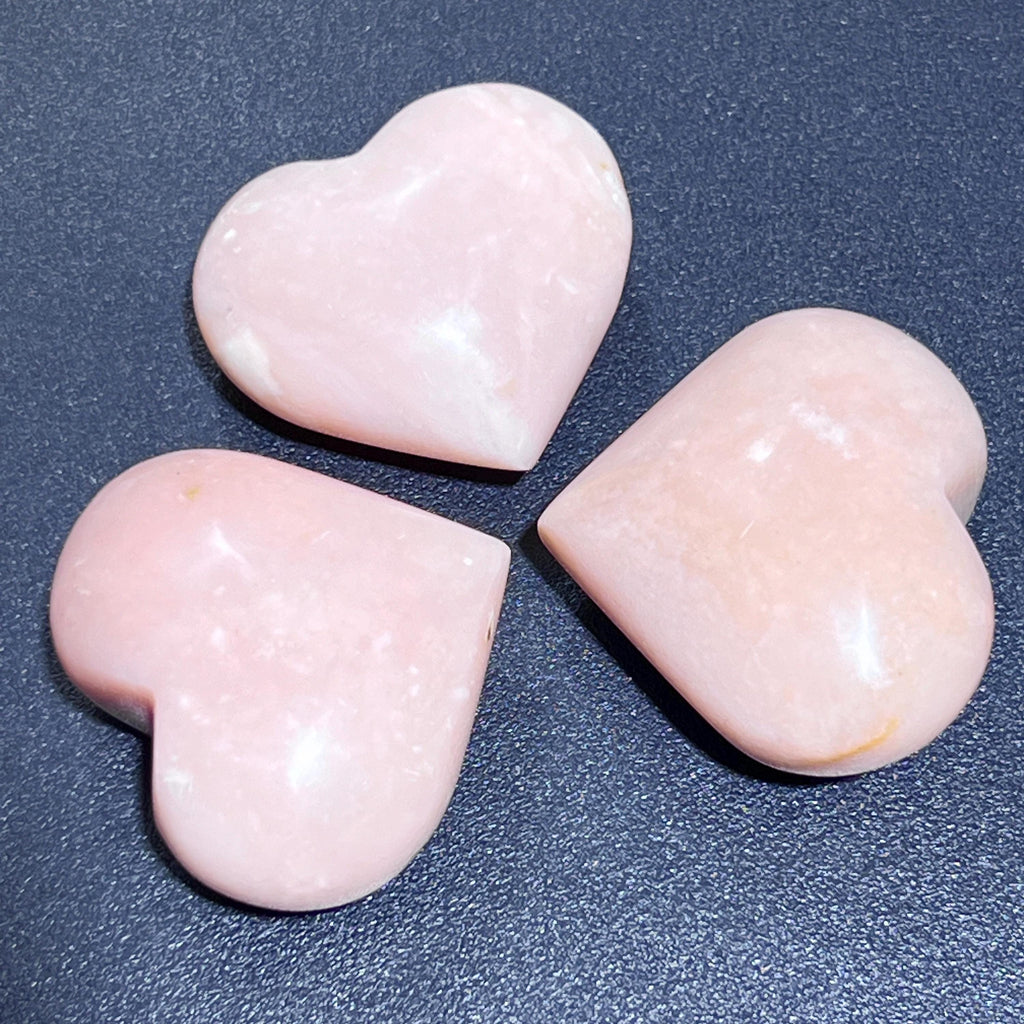 Pink Opal Heart Polished Carving