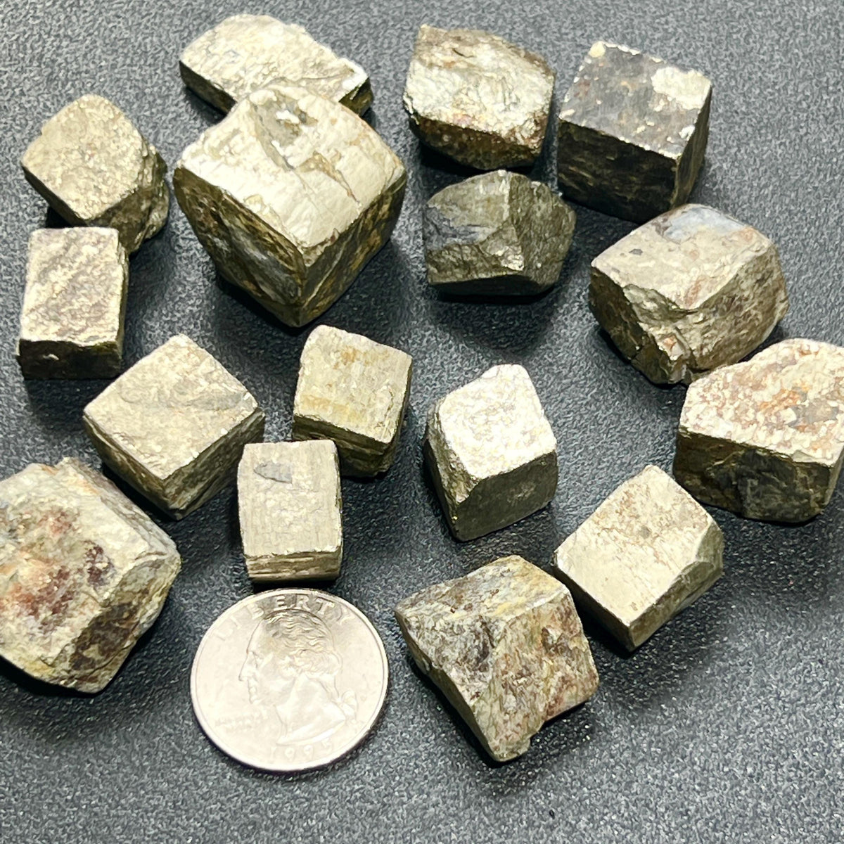 Pyrite Cubes, Raw Natural Fool's Gold Crystals - By the Piece or Pound