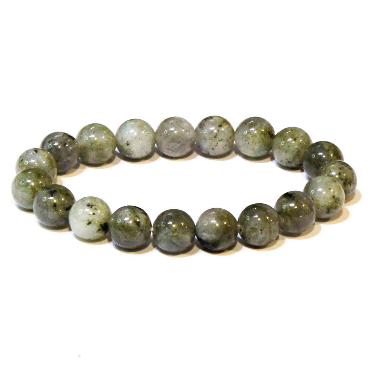 Labradorite Bead Bracelet - 4 to 10 mm Stretch
