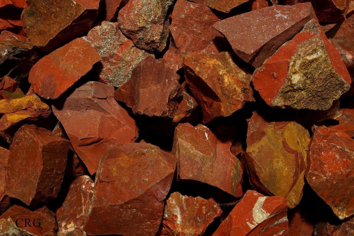 Red Jasper Rough, Raw Brick-Red Stones - By the Pound, Kenya