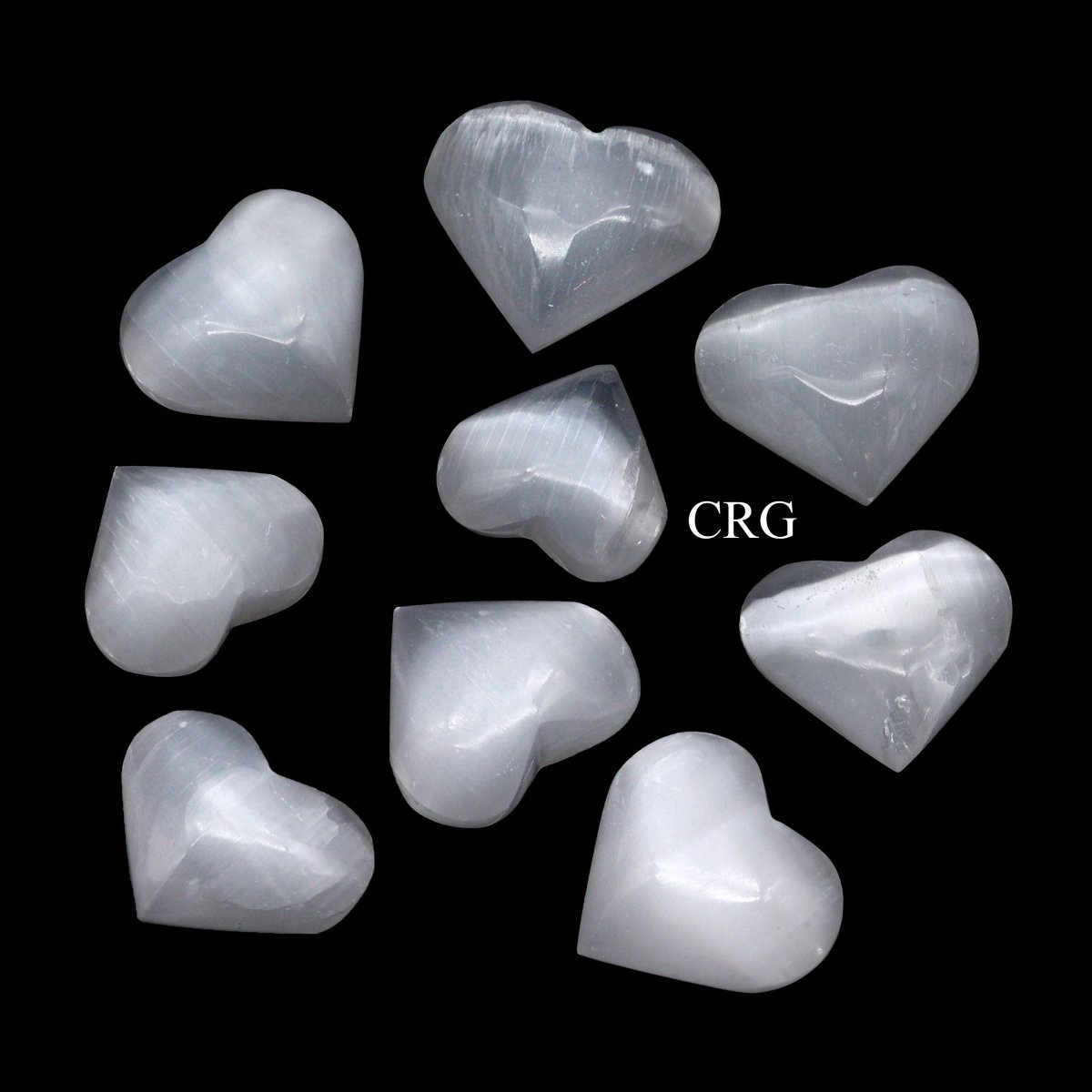 Selenite Pocket Hearts - Morocco