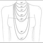 Dainty Rolo Chain Necklace, Rhodium Plated 17.7 Inch