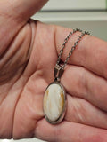 Natural Scolecite Oval Pendant Necklace