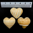 Yellow Banded Calcite Hearts
