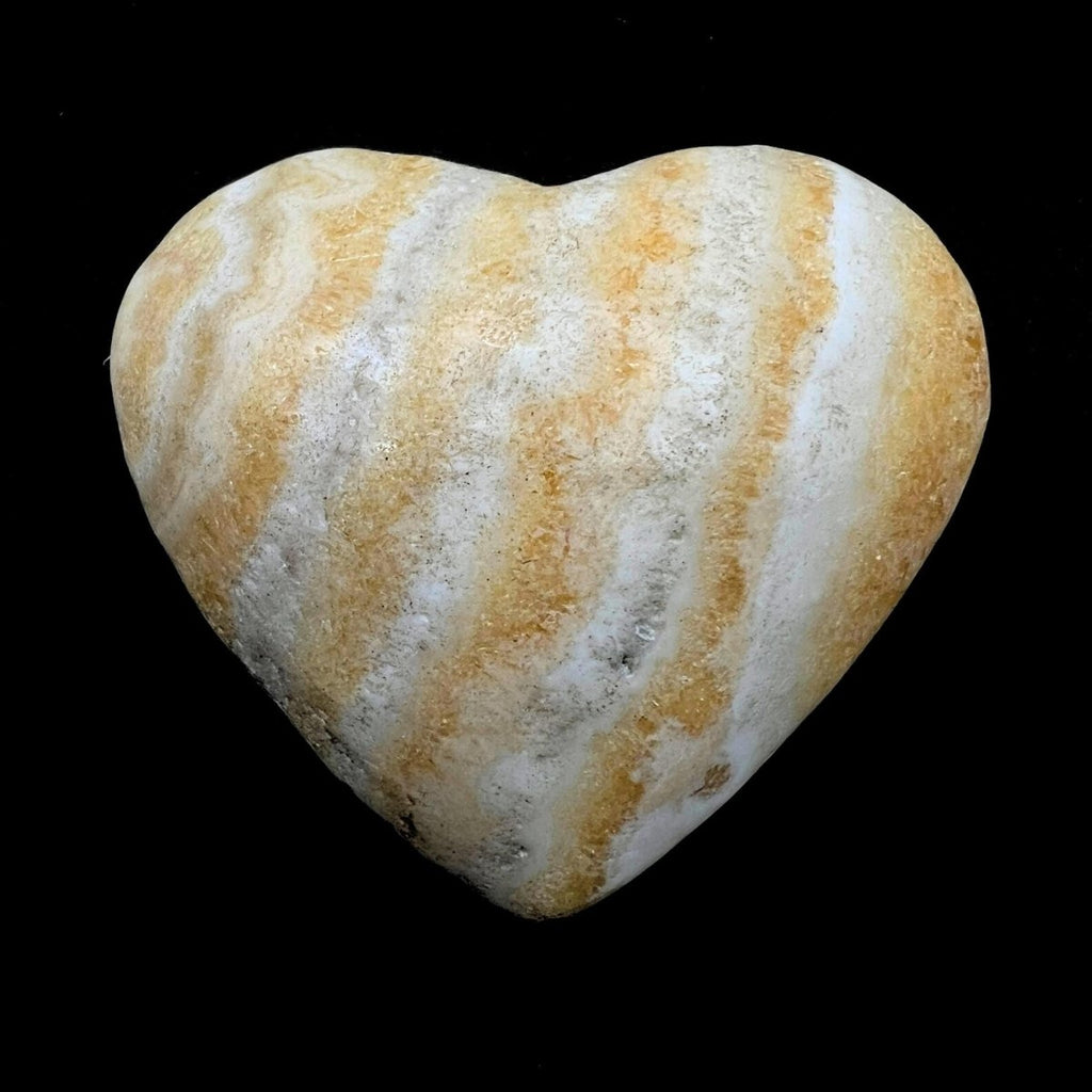 Yellow Banded Calcite Hearts