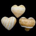 Yellow Banded Calcite Hearts
